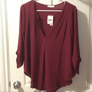 Lush Tops - Burgundy blouse Lush Tops - Burgundy blouse